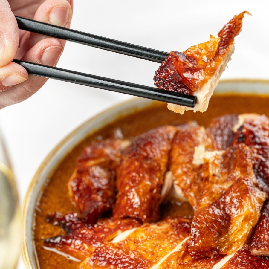 Min Jiang Traditional Roasted Chicken with satay peanut sauce