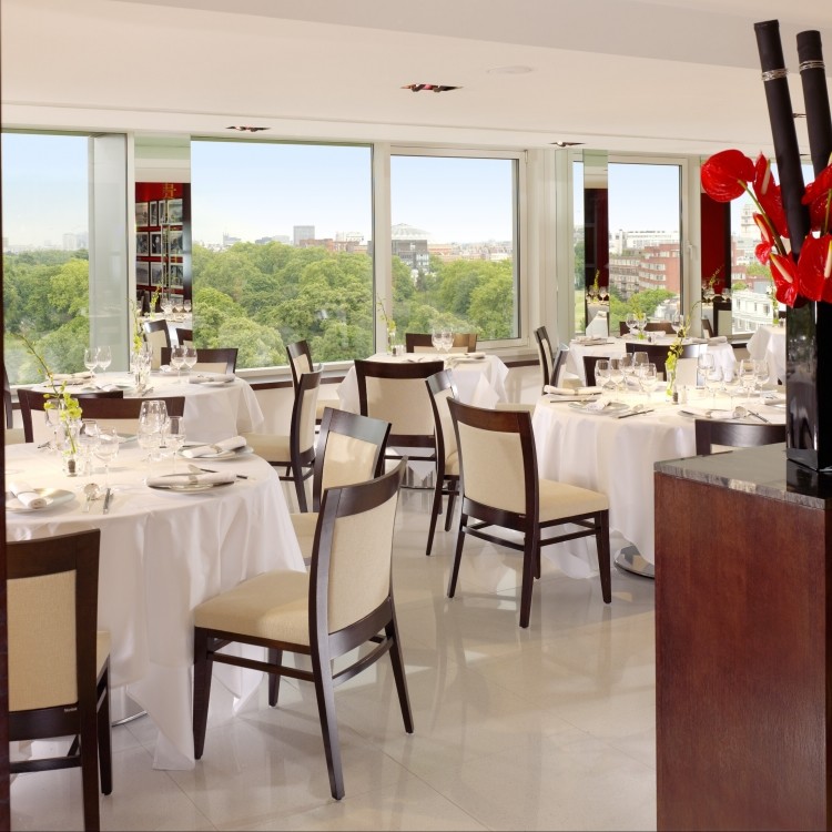 Min Jiang Main Dining Area with Ambience and Panoramic View of Kensington Gardens