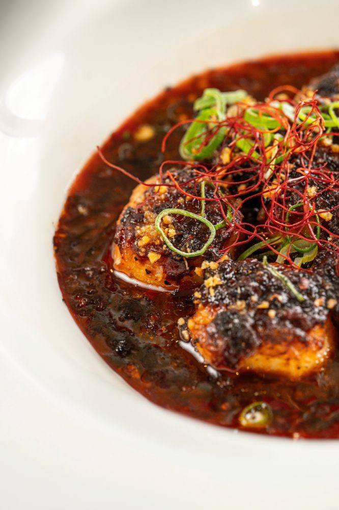 Steamed Scallops with Black Bean Chili Sauce