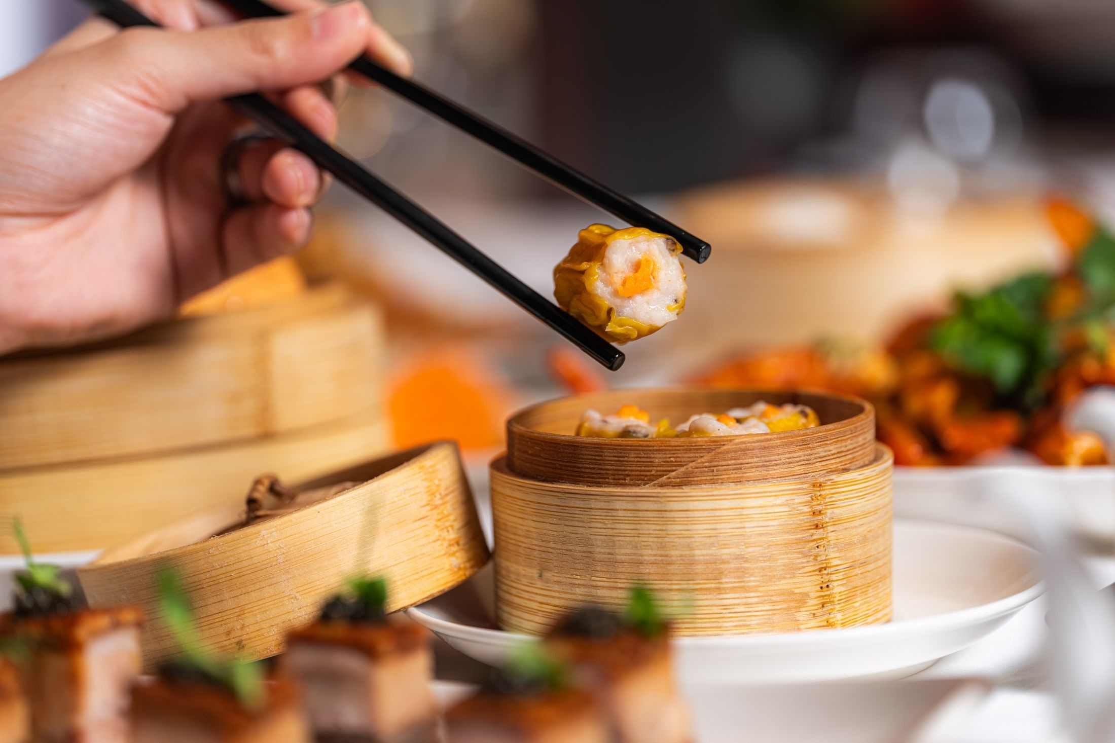 Min Jiang Steamed Prawns Siew Mai