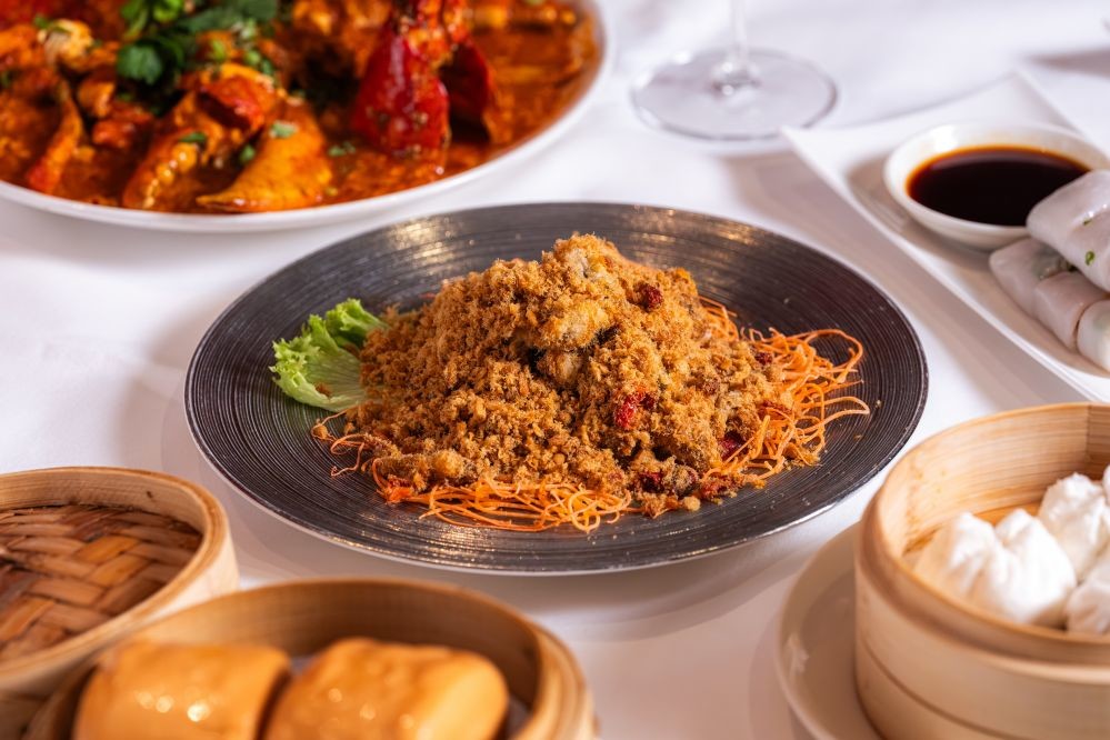 Min Jiang Saut&eacute;ed Soft Shell Crab Salted Egg Yolk Pork Floss