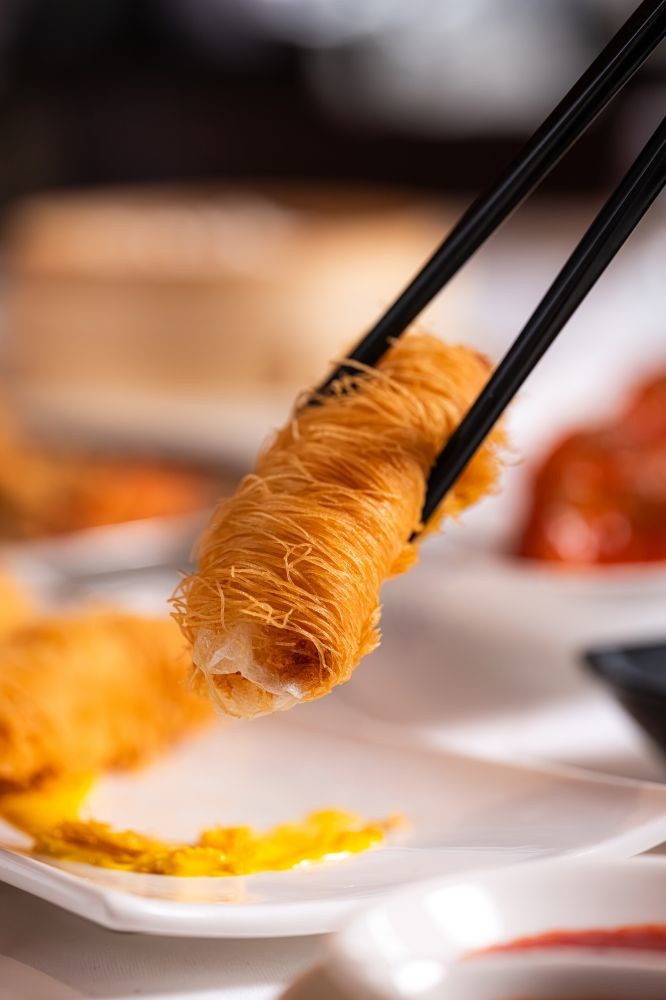 Min Jiang Deep fried Prawn Mango Rolls